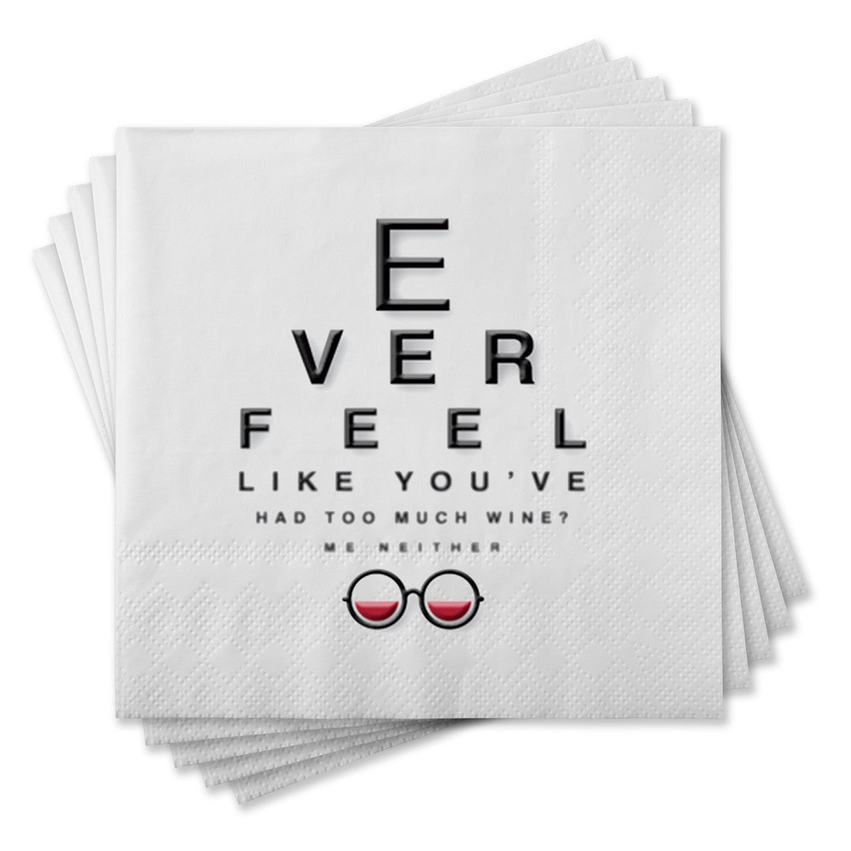 Chris's Stuff Wine Beverage Paper Napkins, Set of 25, Wine Eye Chart
