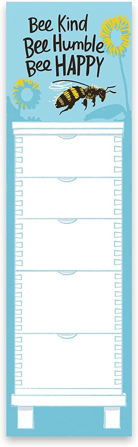 Primitives by Kathy Sunflower Bee Kind Humble Happy Magnetic Paper List Notepad