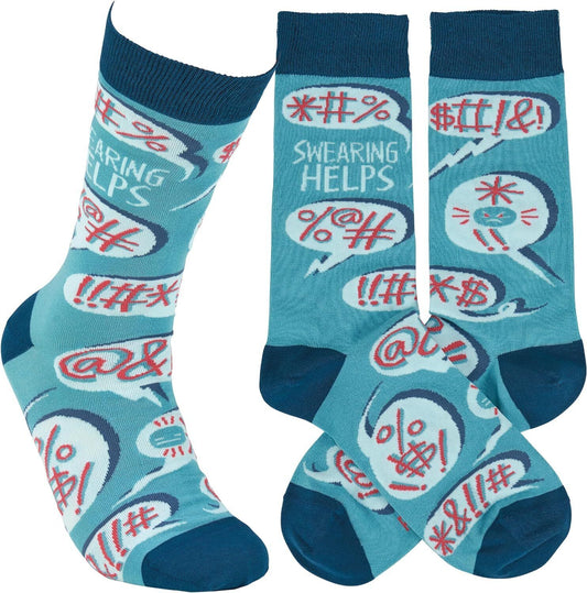 Primitives by Kathy - Swearing Helps Socks, One Size, Unisex