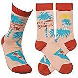 Primitives by Kathy Novelty Funky Unisex Crew Socks - Pretending It's Summer