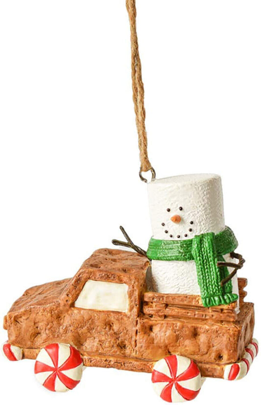Ganz MX179707 S'Mores Graham Cracker Truck Decorative Hanging Ornament, 3 Inches