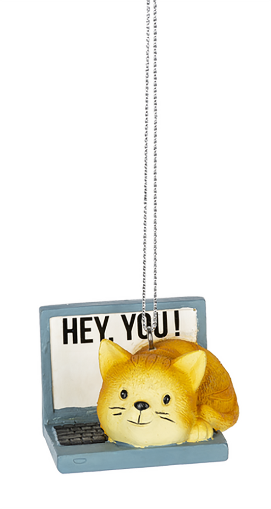 Midwest-CBK "Home Office Orange Tabby Cat " Christmas/Everyday Ornament, 2"