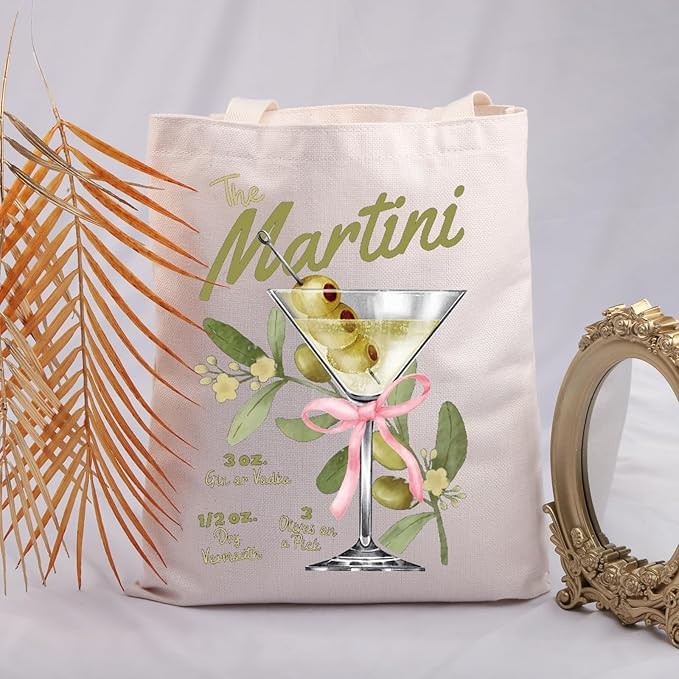 JNIAP Dirty Martini Tote Bag - Drink Themed Cocktail Lover Gift