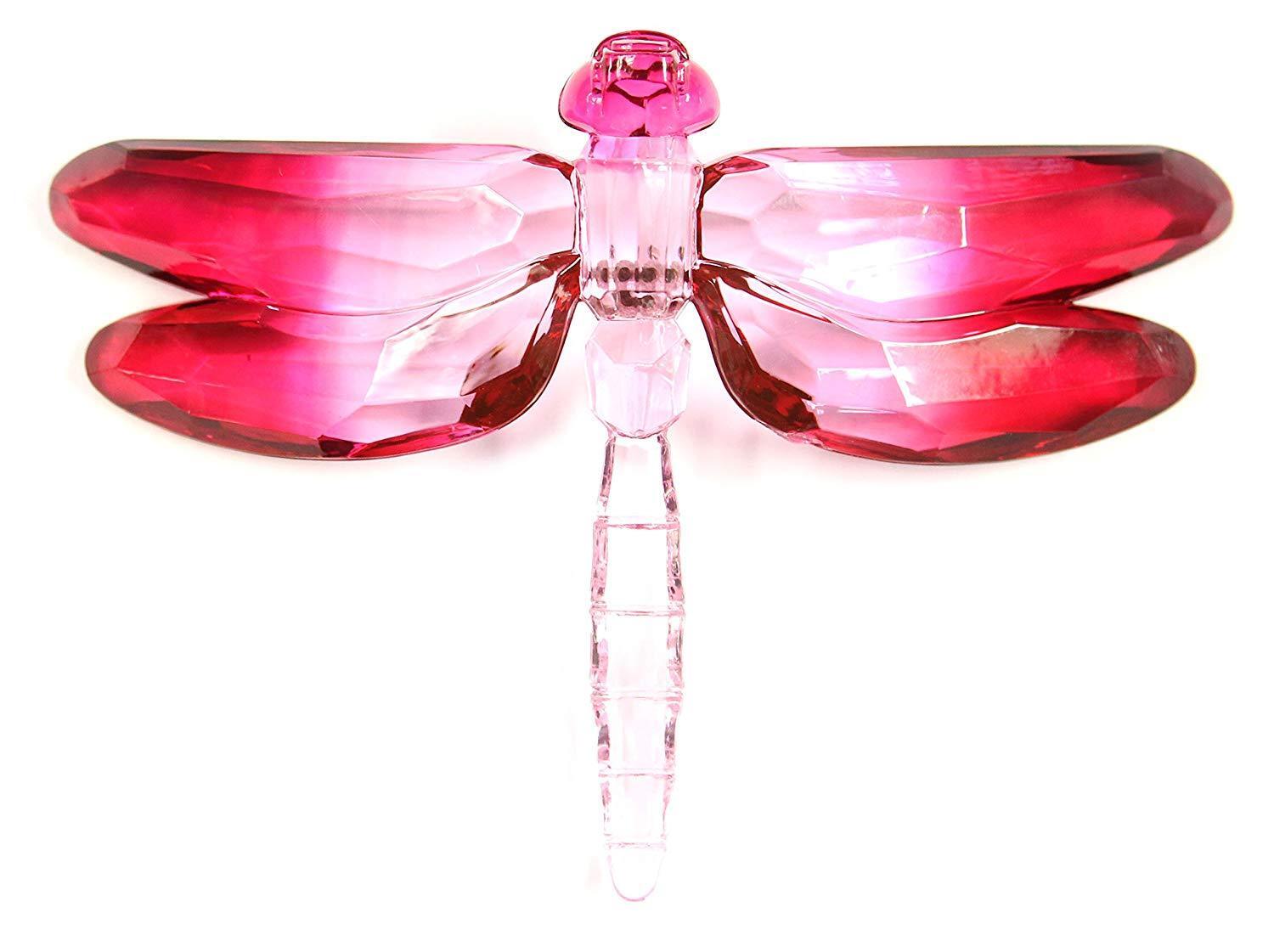 Crystal Expressions Acrylic 2 Tone Dragonfly Ornament/ Sun-Catcher (Pink)