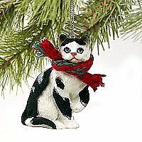 Tabby Cat Christmas Ornament Black-White Shorthaired by Conversation Concepts