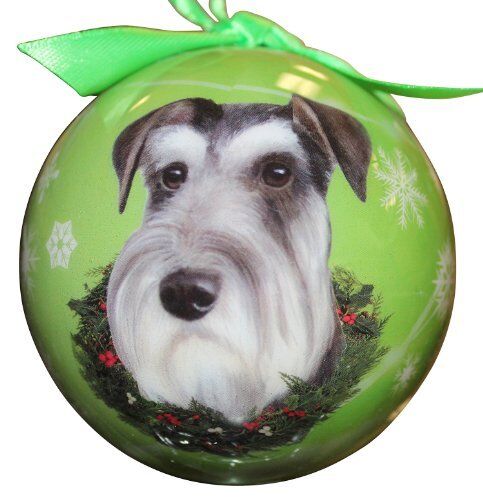 Schnauzer Christmas Ornament Shatter Proof Ball Easy To Personalize