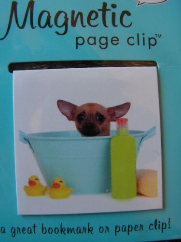 Puppies - Pup in Bath Deluxe Single Magnetic Page Clip Bookmark By Re-marks