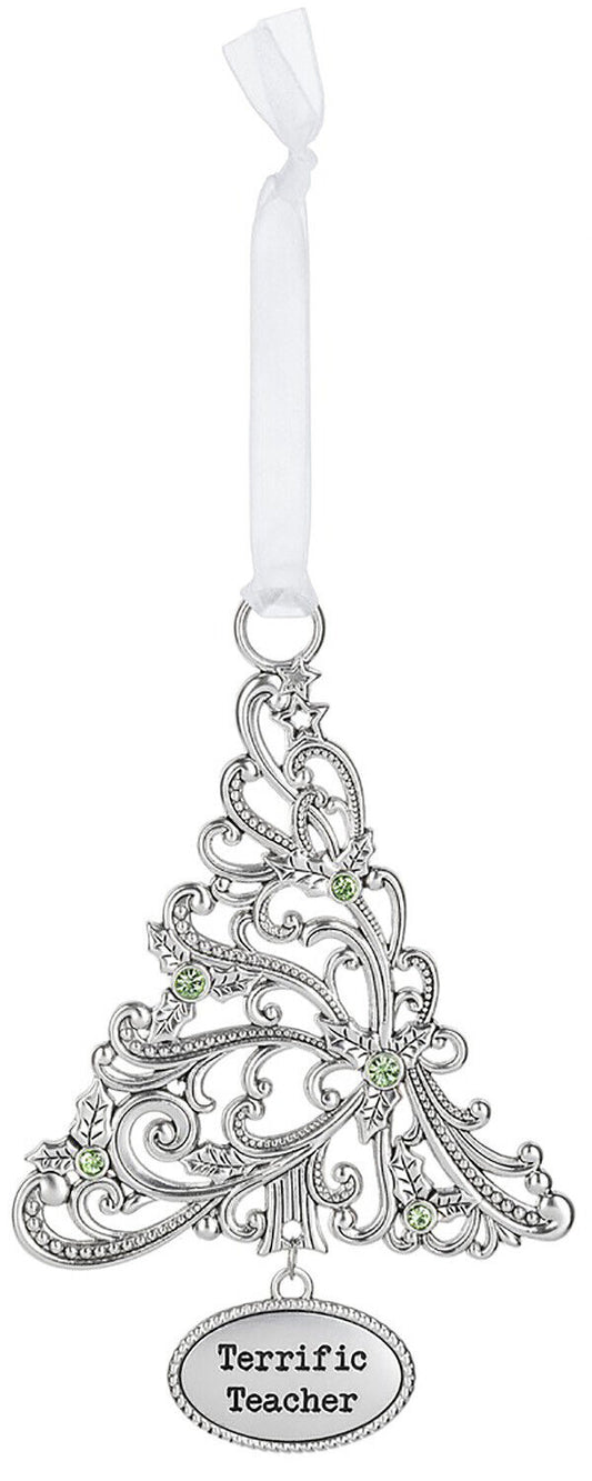 Ganz Ornament Oh Christmas Tree with Holly - Terrific Teacher
