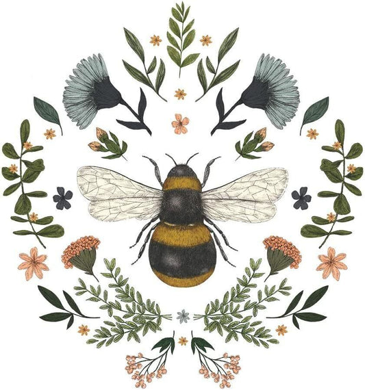 Paperproducts Design Secret Bee Beverage/Cocktail Paper Napkins,5"x5"