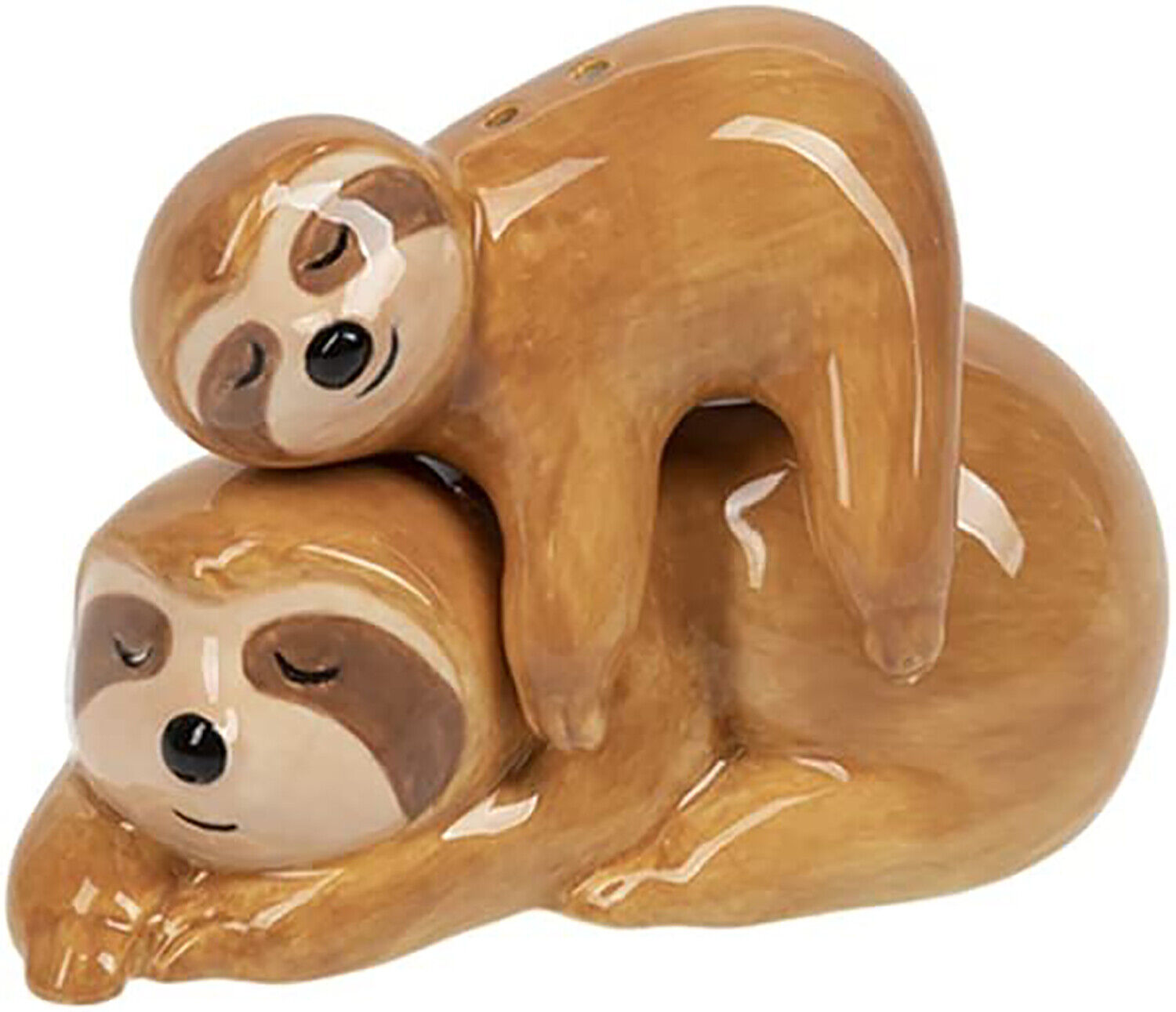 Ganz Ceramic Stacking Salt & Pepper Shaker Set, Mom and Baby Sloth