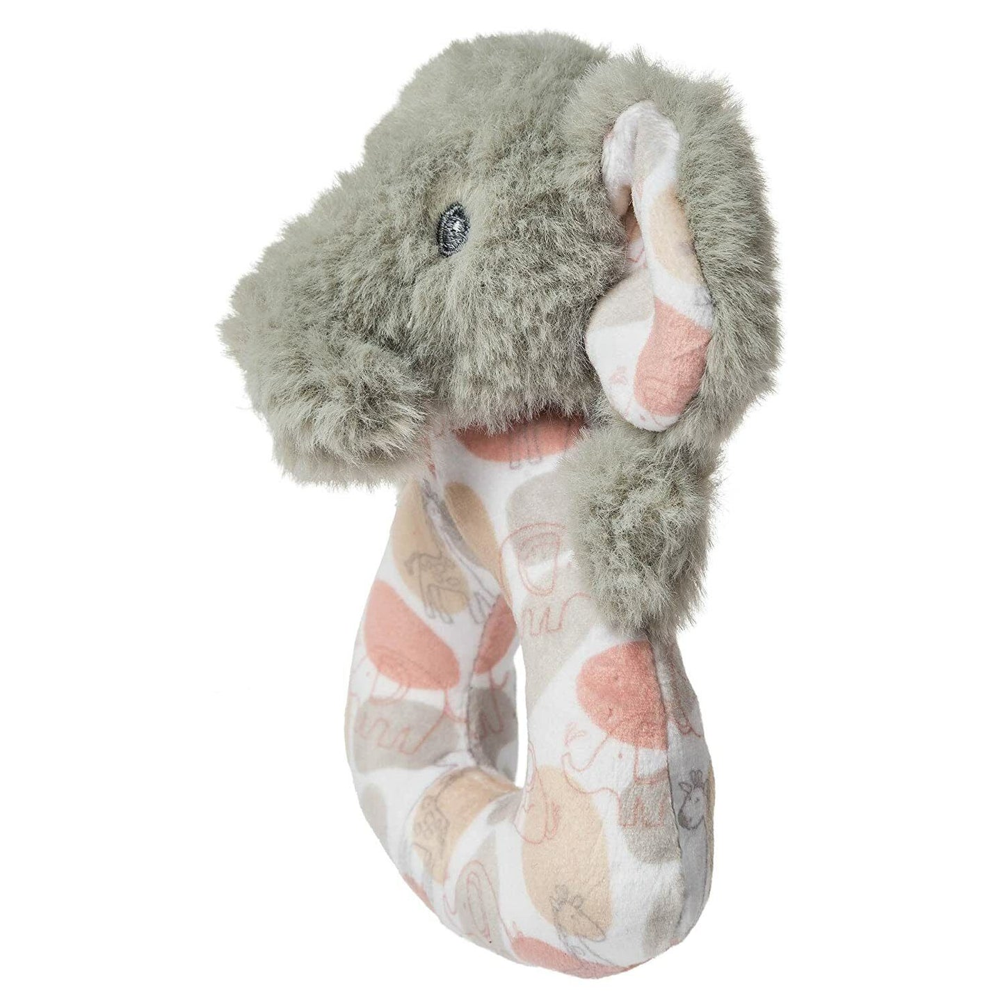 Mary Meyer Soft Ring Baby Rattle, 5-Inches, Grey Kalahari Elephant