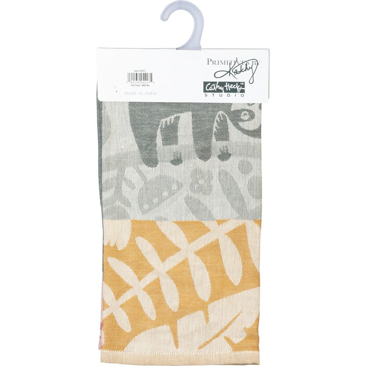 Primitives by Kathy Sloth, I Love Hanging with You Cotton Dish Towel, 26-Inch,