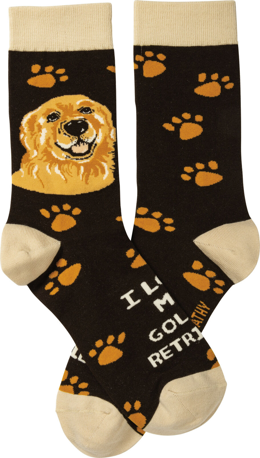Primitives By Kathy Socks - I Love My Golden Retriever