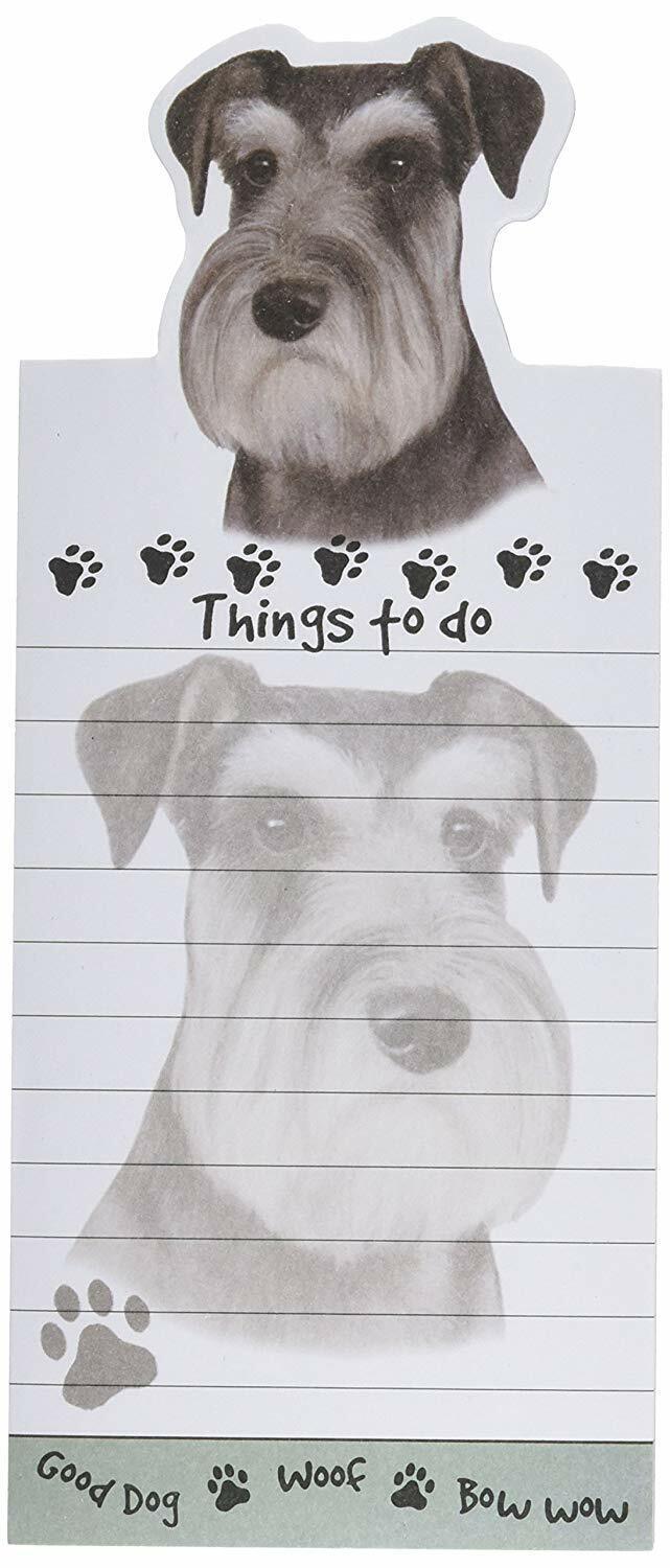 "Schnauzer Magnetic List Pads" Uniquely Shaped Sticky Notepad