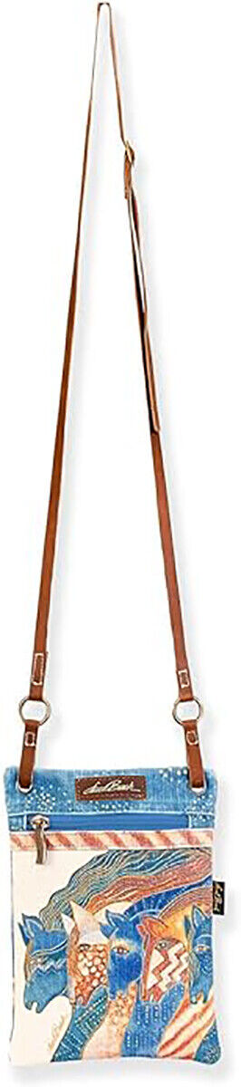 Laurel Burch Sky Mares Small Crossbody Shoulder Bag Purse, 7" x 9"