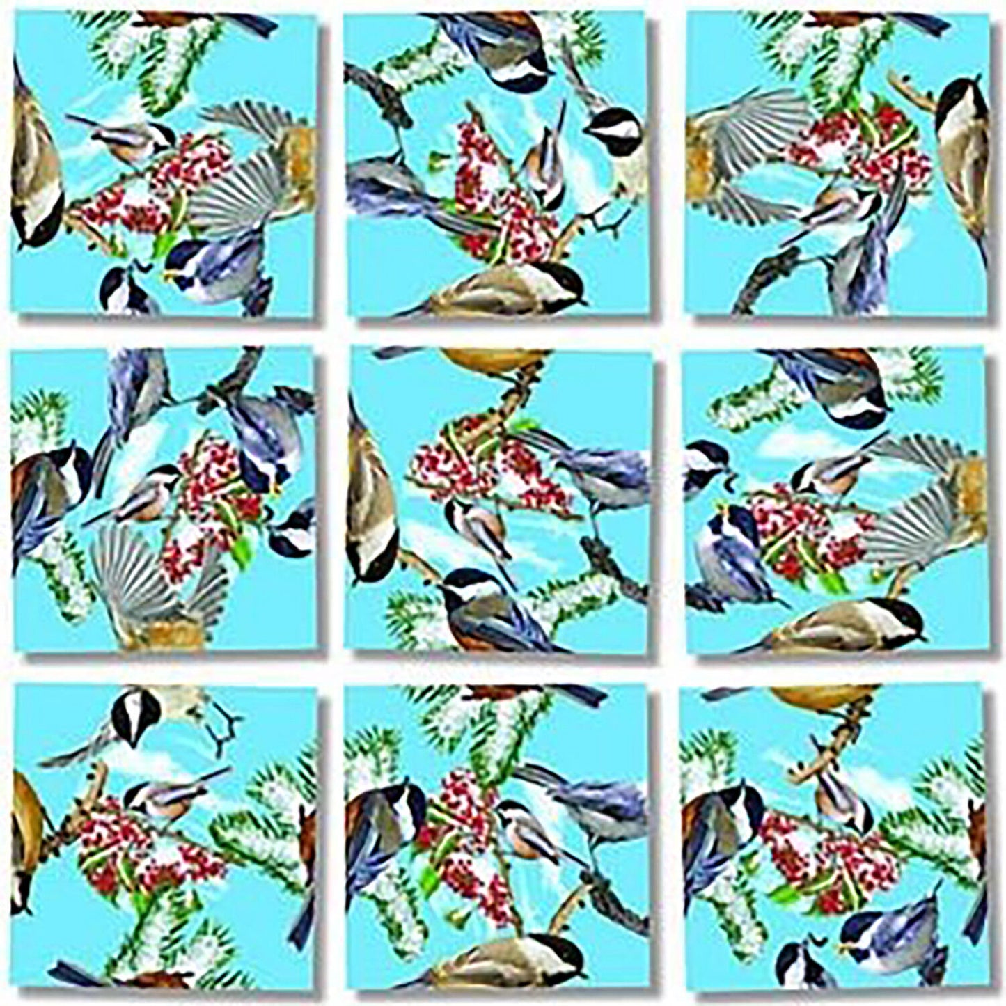 Scramble Squares Puzzle Black Capped Chickadees