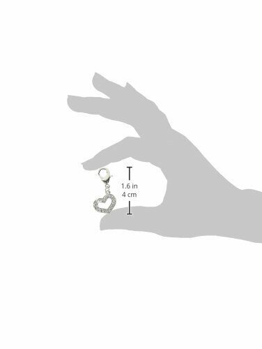 Mirage Pet Products Lobster Claw Heart Charm for Pets, Clear