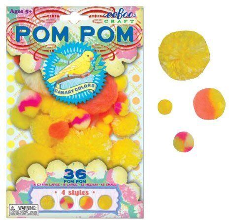 Canary Yellow Pom Pom Craft Kit by eeBoo