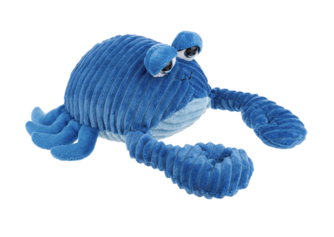 Ganz Ribbles Blue Crab Corduroy Plush Stuffed Animal Toy, 13"