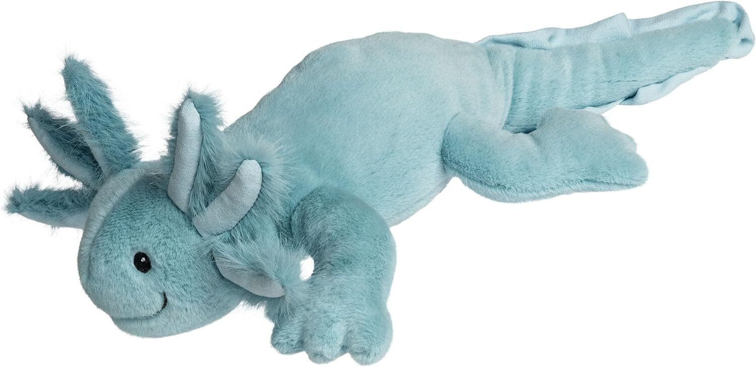 Mary Meyer Blue Axolotl Stuffed Animal Soft Toy, 14-Inches, Blue Wiggles