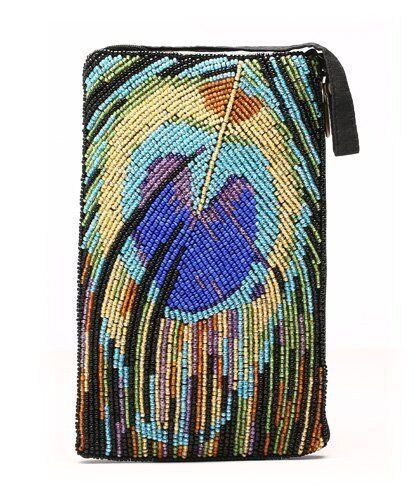 Bamboo Trading Company Cell Phone or Club Bag, Peacock Feather