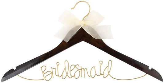MSC Mainstreet Collection Bridesmaid Wood Wedding Hanger with Wire Lettering