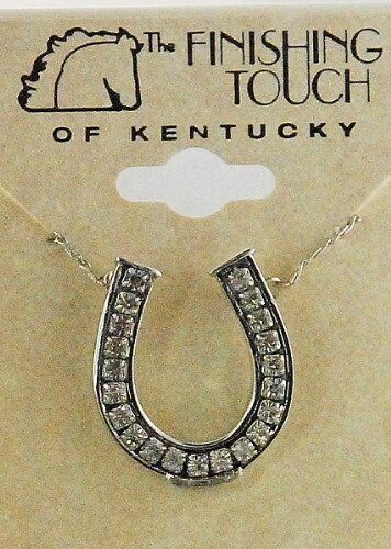 Finishing Touch Horseshoe Channel w/ Stones Necklace