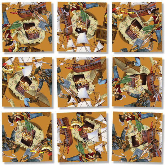 B Dazzle Pirates Scramble Squares 9 Piece Puzzle