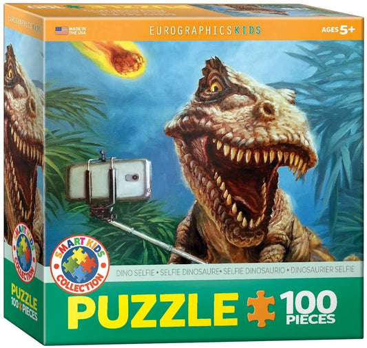 EuroGraphics Dino Selfie by Lucia Heffernan 100-Piece Puzzle