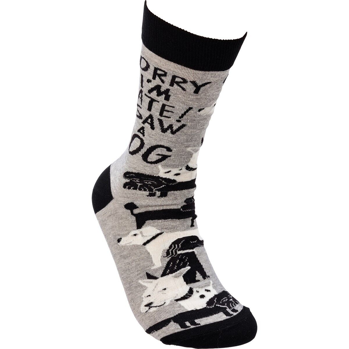 Primitives by Kathy 113092 Sorry I'm Late I Saw a Dog Socks