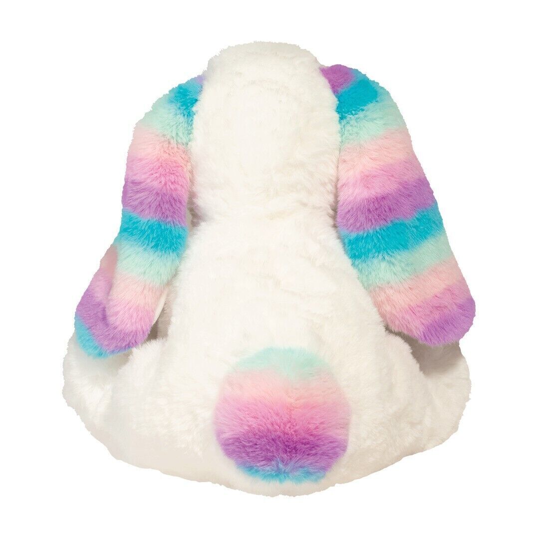 Douglas Livie Soft Rainbow Bunny Rabbit Plush Stuffed Animal Large, 10" sitting
