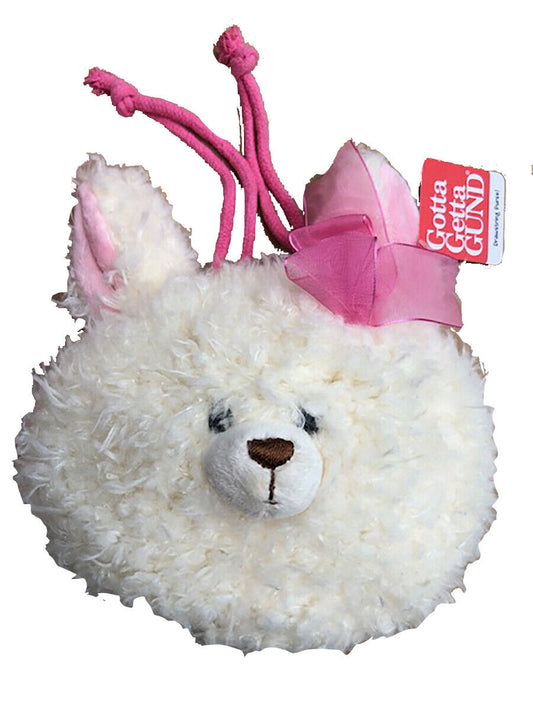 Gund - Bunny Drawstring Wristlet Purse - Creamy White