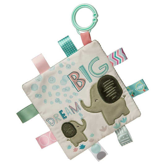 Taggies Crinkle Me Baby Paper and Squeaker Toy, 6.5 Inches, Dream Big Elephant