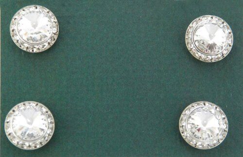 Finishing Touch Magnetic Tack Pin - Crystal - Silver Finish