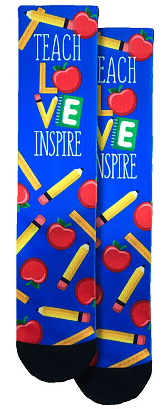 Spoontiques Fun Crew Socks, One Size Fits Most - Teacher