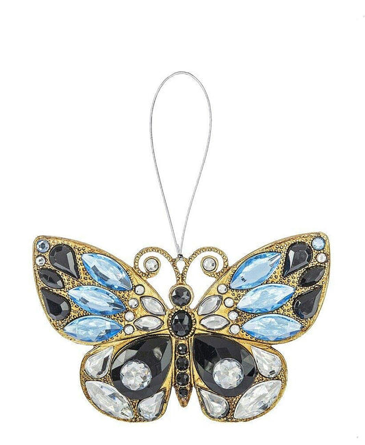 Ganz Acrylic 4" W x 2 1/2" L Radiant Butterfly Ornament 4in ACRY-559 (Blue)