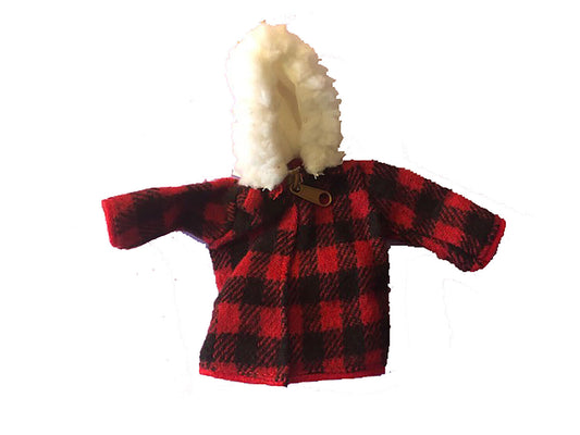 Midwest CBK Black and Red Buffalo Plaid Jacket with Sherpa Hood Hunter Ornament