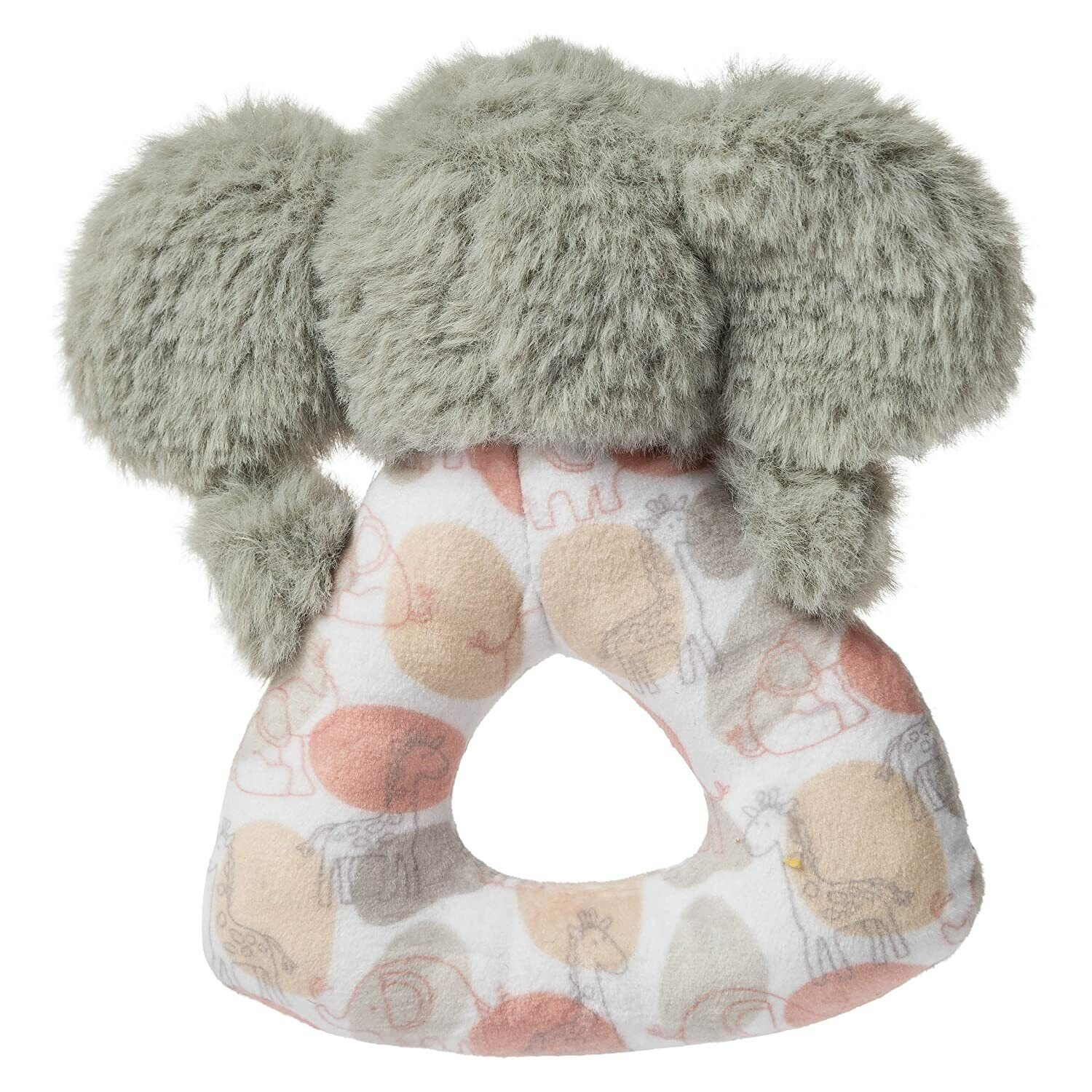Mary Meyer Soft Ring Baby Rattle, 5-Inches, Grey Kalahari Elephant