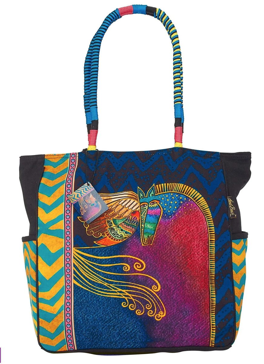 Laurel Burch Mythical Mare Large Shoulder Tote Bag, 19”x 5.5”x 15”