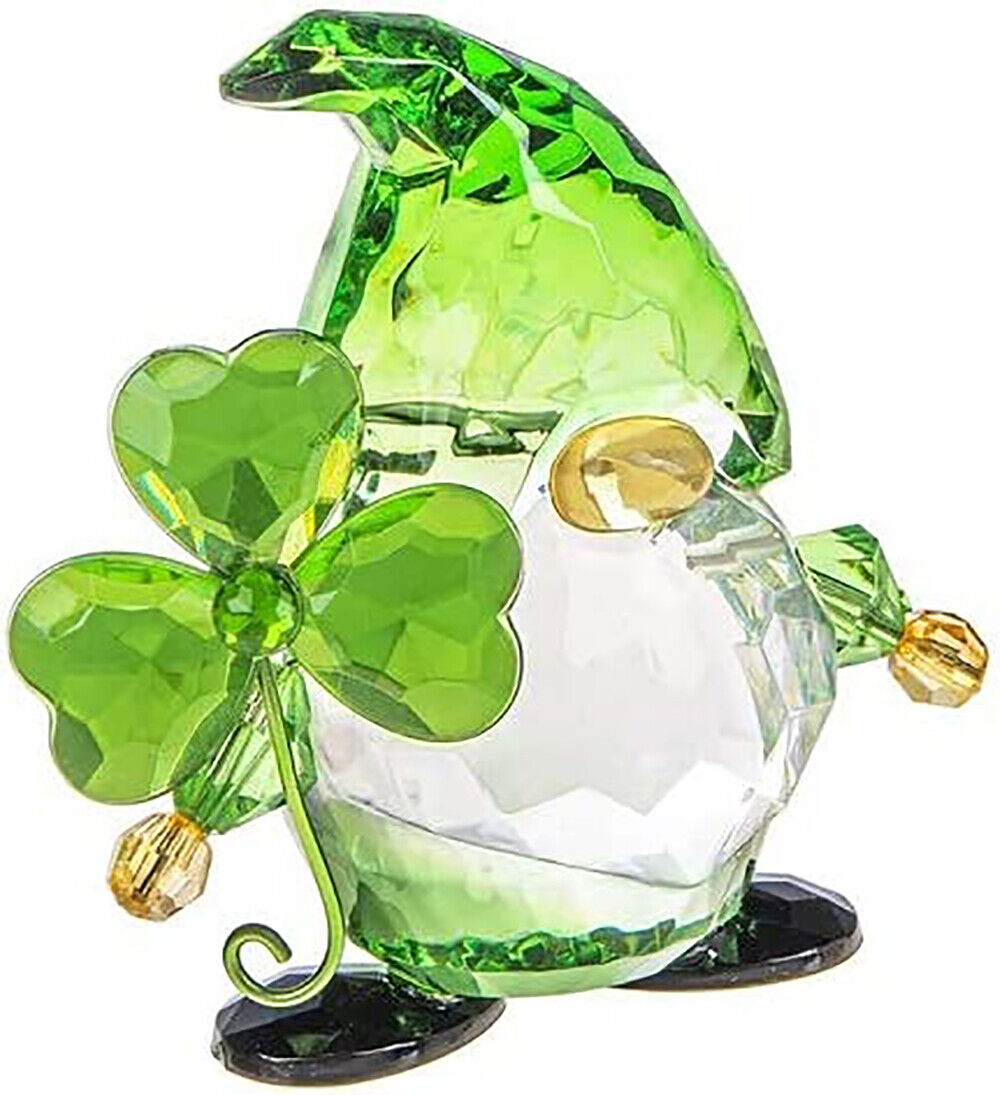 Ganz ACRYV-97 Lucky Gnome Figurine with Clover, 2.5-inch Height