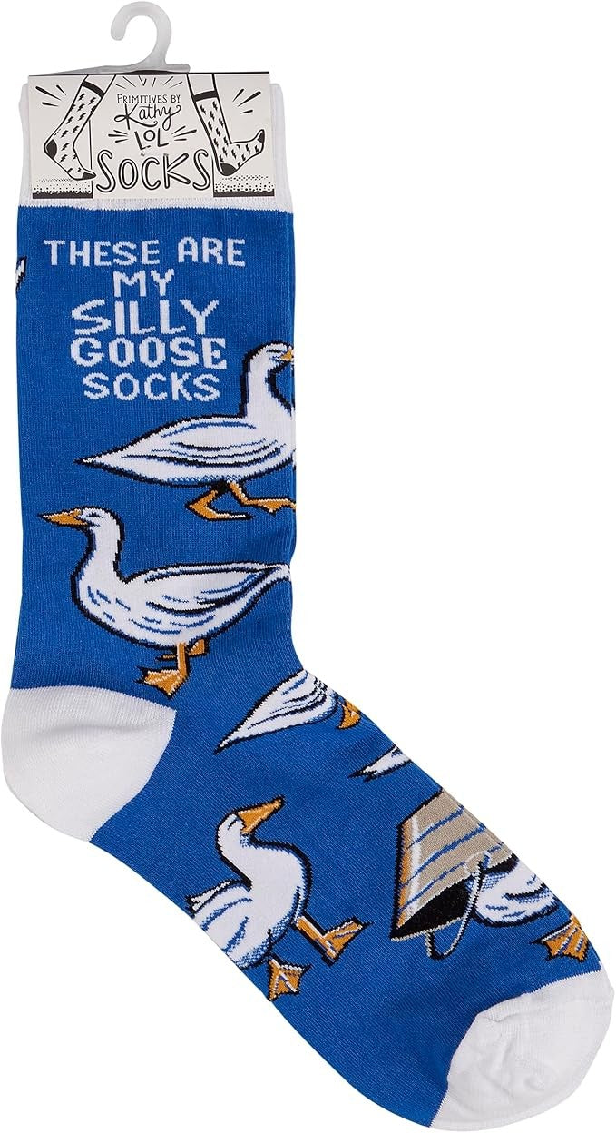 Primitives by Kathy - These Are My Silly Goose Socks, One Size, Unisex