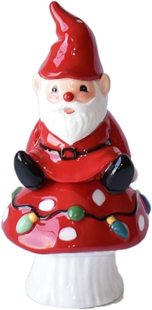 Ganz MX180554 Gnome with Mushroom Salt and Pepper Shaker, 5-inch, Set of 2
