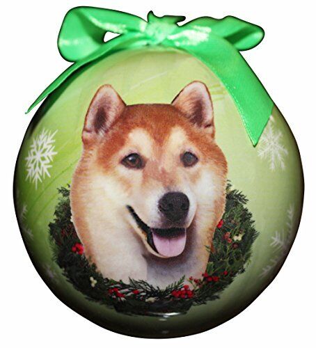 "Shiba Inu Christmas Ornament" Shatter Proof Ball Easy To Personalize