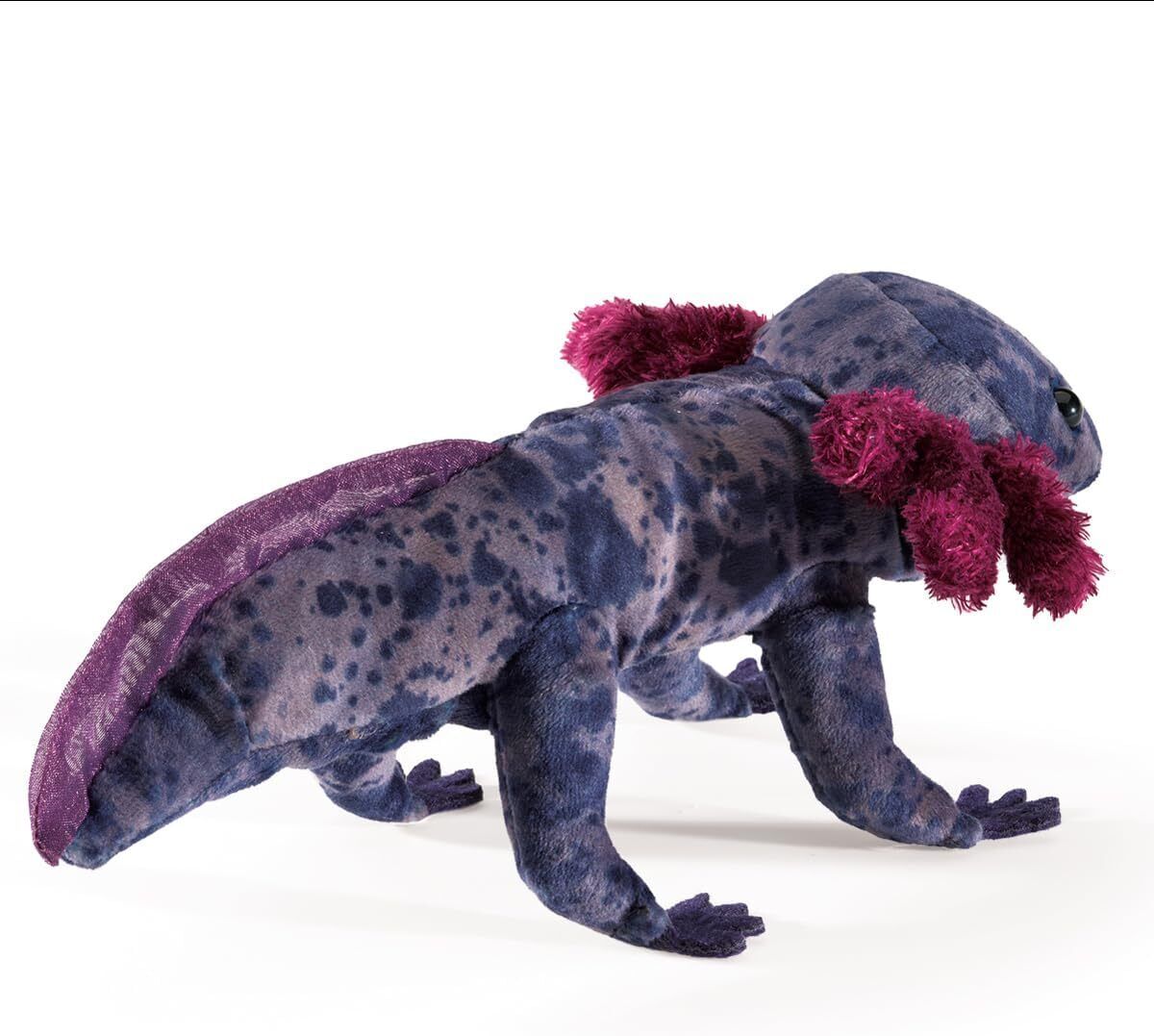 Folkmanis Black Axolotl Finger Puppet, 8.5"