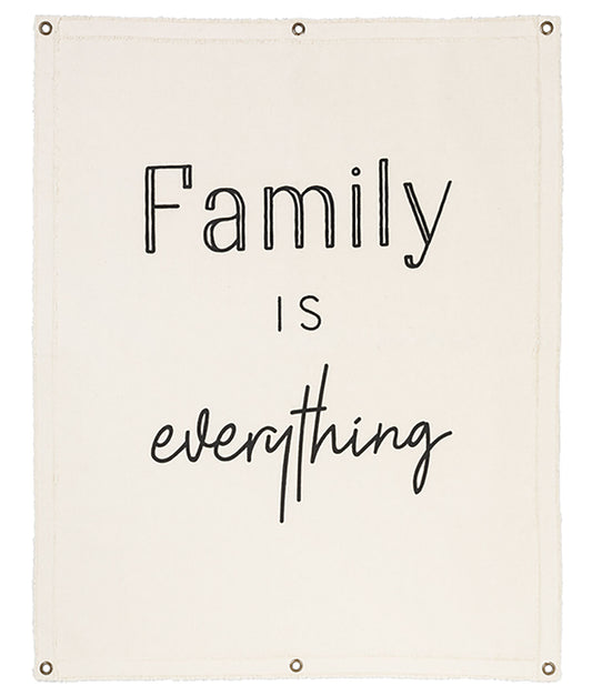 Ganz Canvas Wall Hanging - Family is Everything, 24" W. x 30" H.