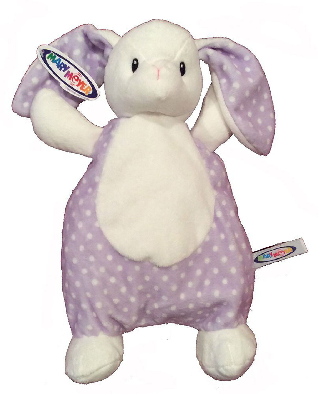 Mary Meyer Dot Bunny Lovey Stuffed Animal Toy, Lavender, Purple
