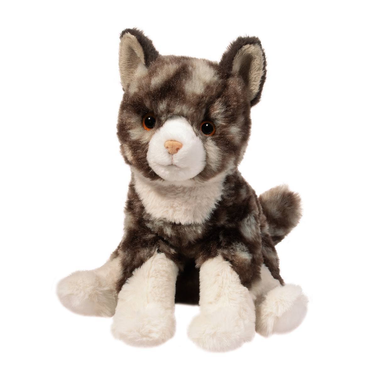 Douglas Trixie Soft Cat Softie Gray Brown and Cream Plush Stuffed Animal, 9"