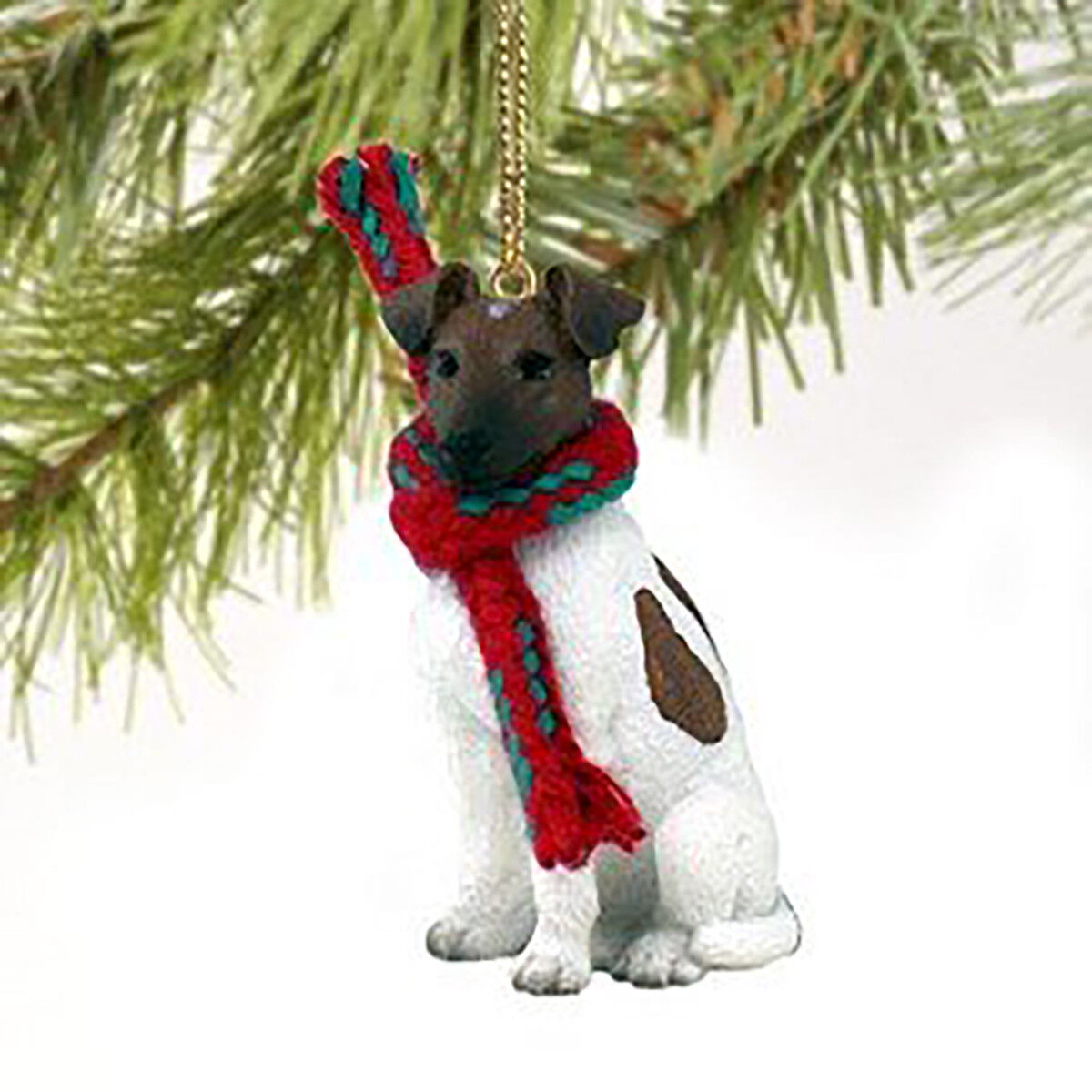 Conversation Concepts Fox Terrier, Brown and White Miniature Dog Ornament