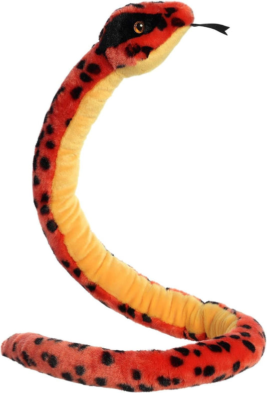 Aurora® Playful Red Viper Snake Red and Black Stuffed Animal, 50 in
