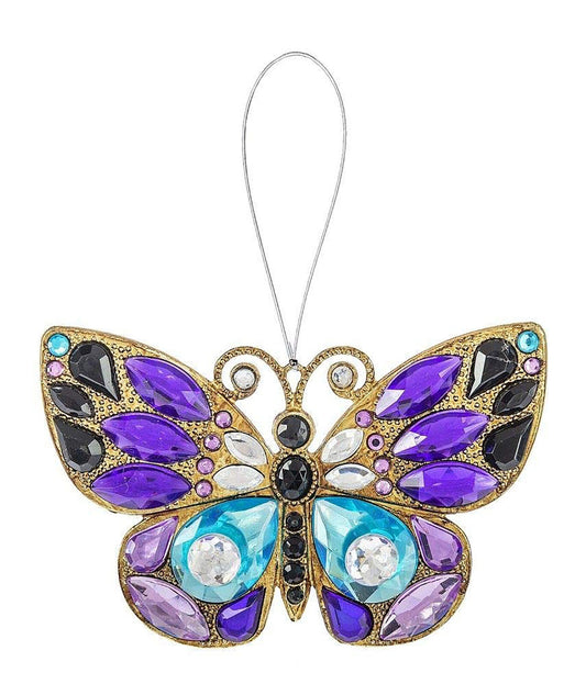 Ganz Acrylic 4" W x 2 1/2" L Radiant Butterfly Ornament 4in ACRY-559 (Purple)